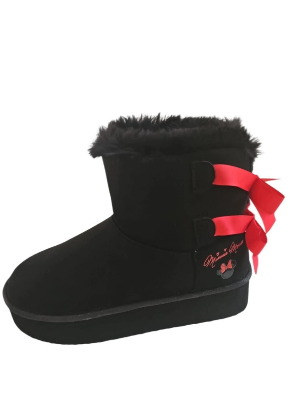 Disney Kids Minnie Mouse Black Boots